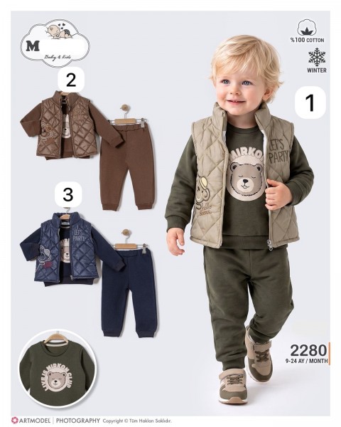 Утеплённый Костюм Тройка Для Мальчика Mirkon Baby (9-12-18-24мес.)