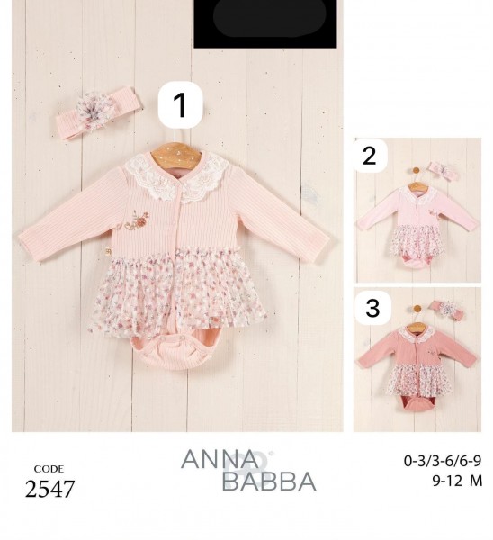 Бодик Для Девочки Anna Babba (0-3/3-6/6-9/9-12мес.)