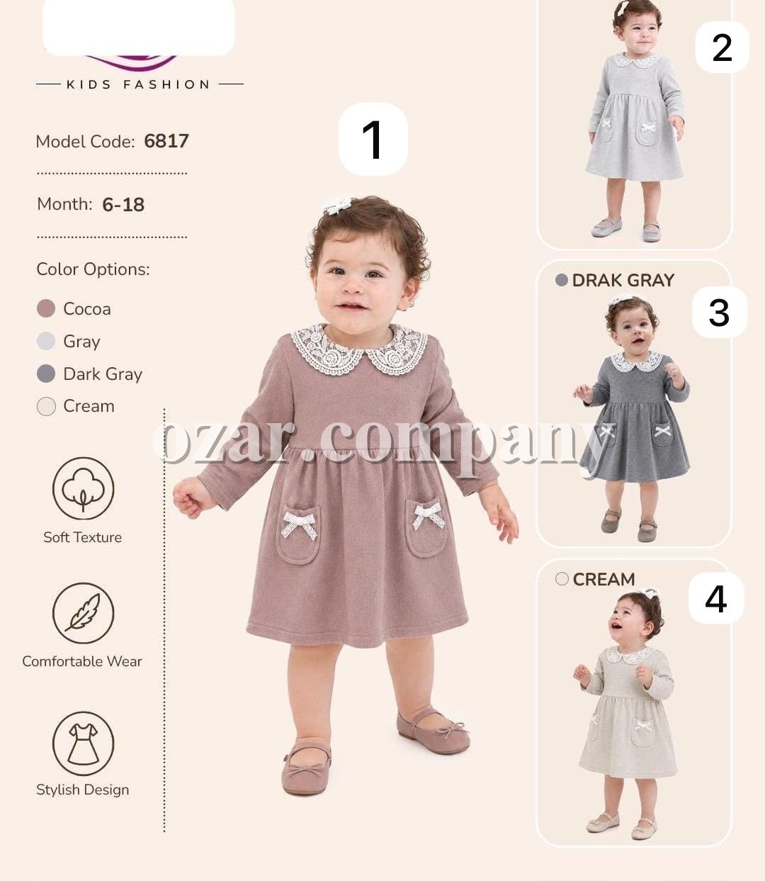 Платье Для Девочки Lilax (6-9-12-18мес.)