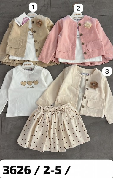 Костюм Тройка Для Девочки Gamzelim (2-3-4-5лет)