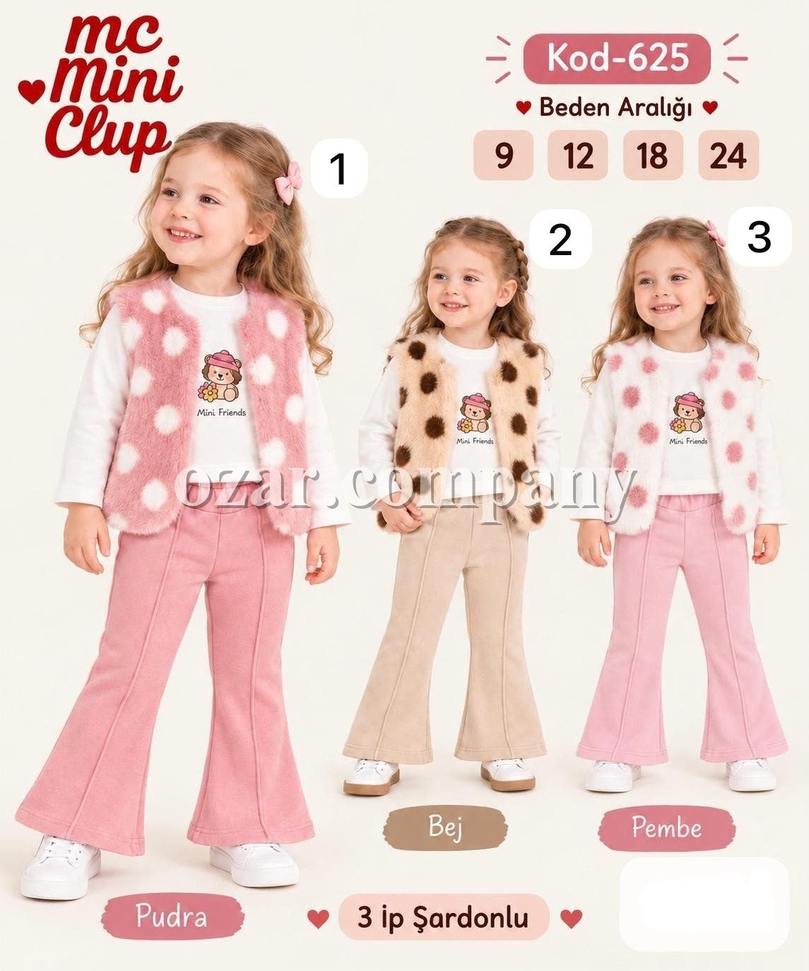 Костюм Тройка Тринитка Для Девочки Mini Clup (9-12-18-24мес.)