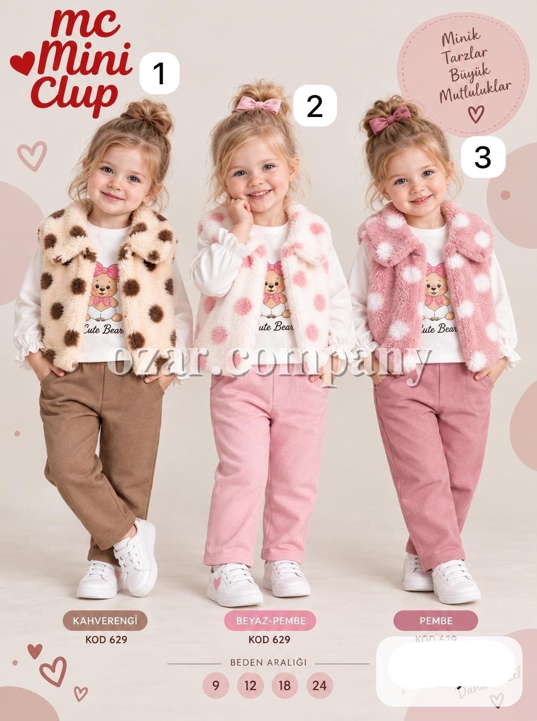 Костюм Тройка Для Девочки Mini Clup (9-12-18-24мес.)