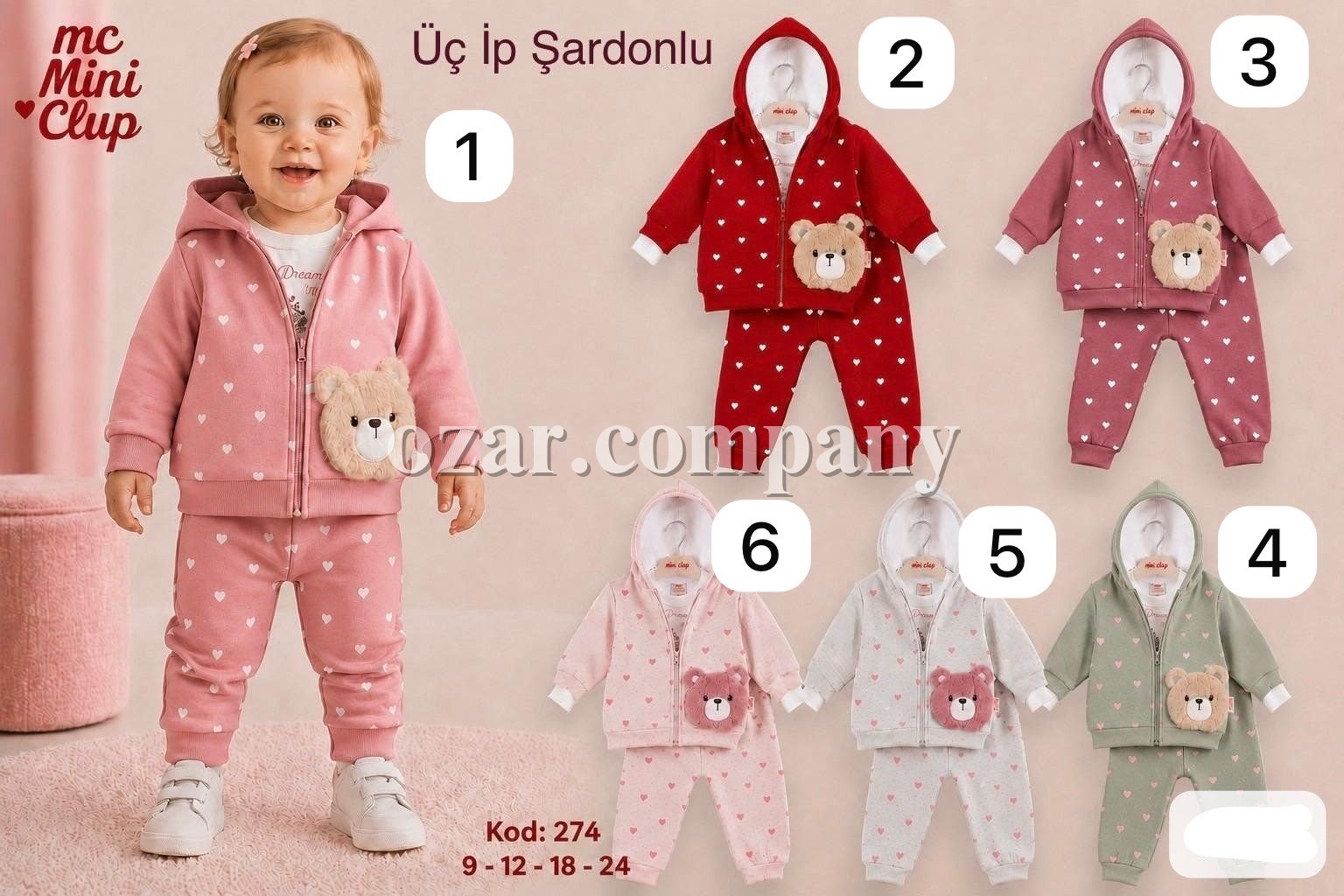 Костюм Тройка Тринитка Для Девочки Mini Clup (9-12-18-24мес.)