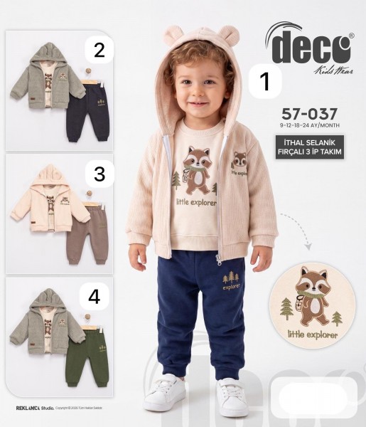 Костюм Тройка Тринитка Для Мальчика Deco (9-12-18-24мес.)