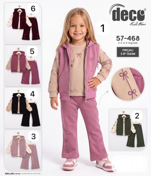 Костюм Тройка Тринитка Для Девочки Deco (2-3-4-5лет)