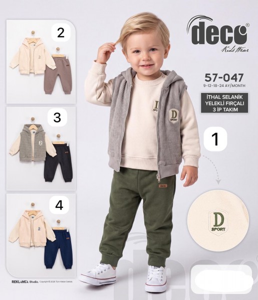 Костюм Тройка Тринитка Для Мальчика Deco (9-12-18-24мес.)
