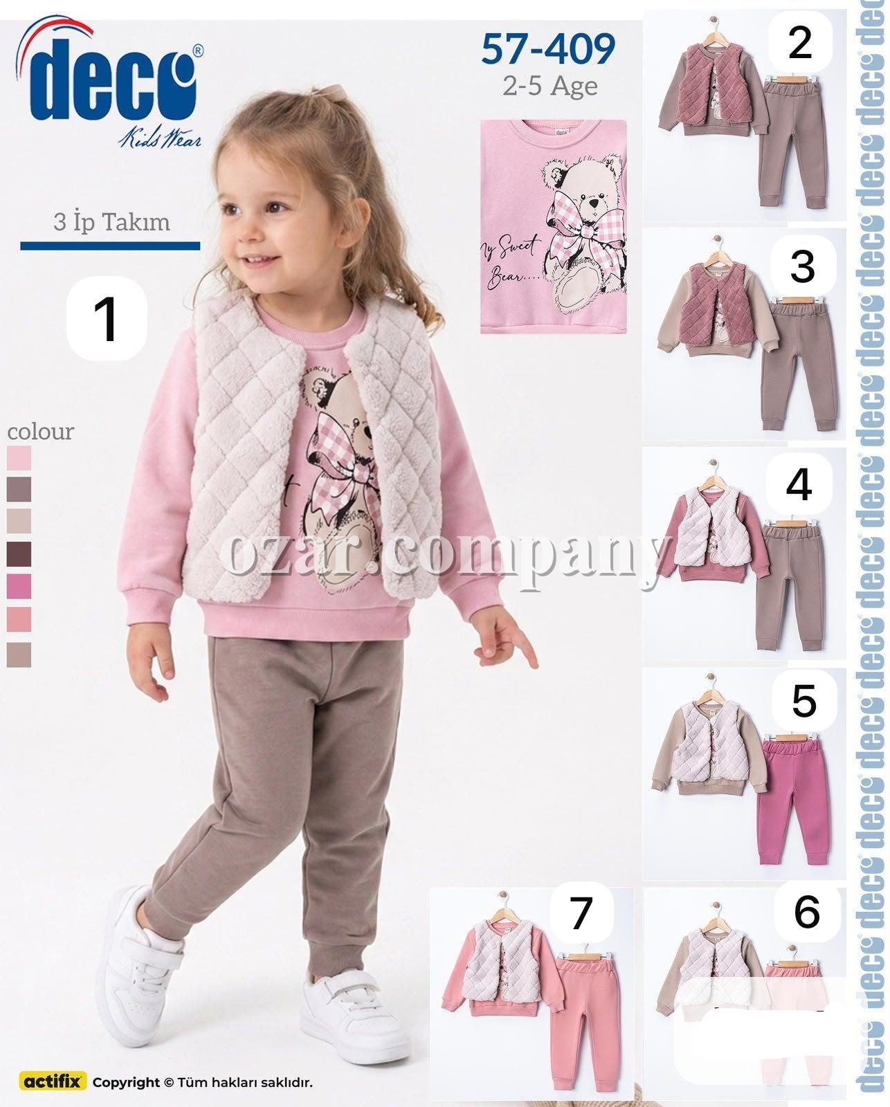 Костюм Тройка Тринитка Для Девочки Deco (2-3-4-5лет)