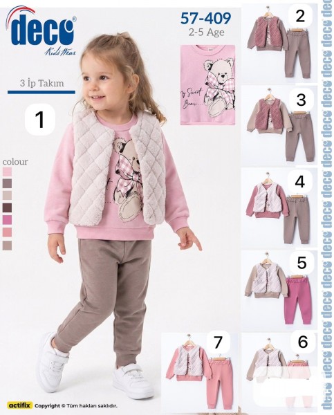 Костюм Тройка Тринитка Для Девочки Deco (2-3-4-5лет)