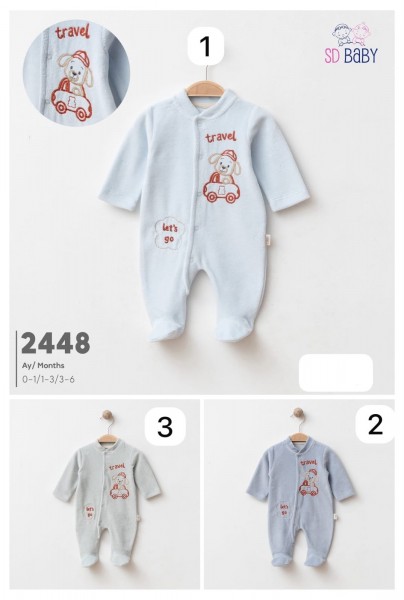 Велюровый Человечек Для Мальчика SD Baby (0-1/1-3/3-6мес.)