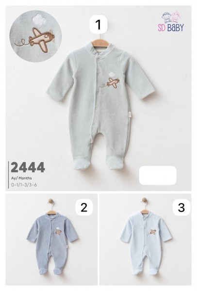 Велюровый Человечек Для Мальчика SD Baby (0-1/1-3/3-6мес.)