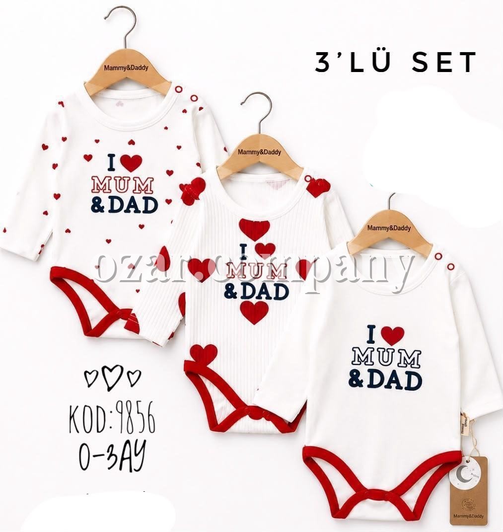 Комплект Бодиков Для Девочки Mammy Daddy (0-3мес. по 3шт.) 