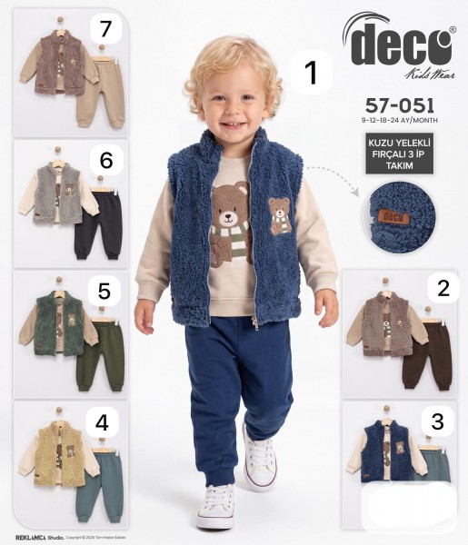 Костюм Тройка Тринитка Для Мальчика Deco (9-12-18-24мес.)