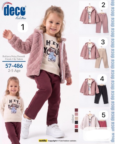 Костюм Тройка Тринитка Для Девочки Deco (2-3-4-5лет)