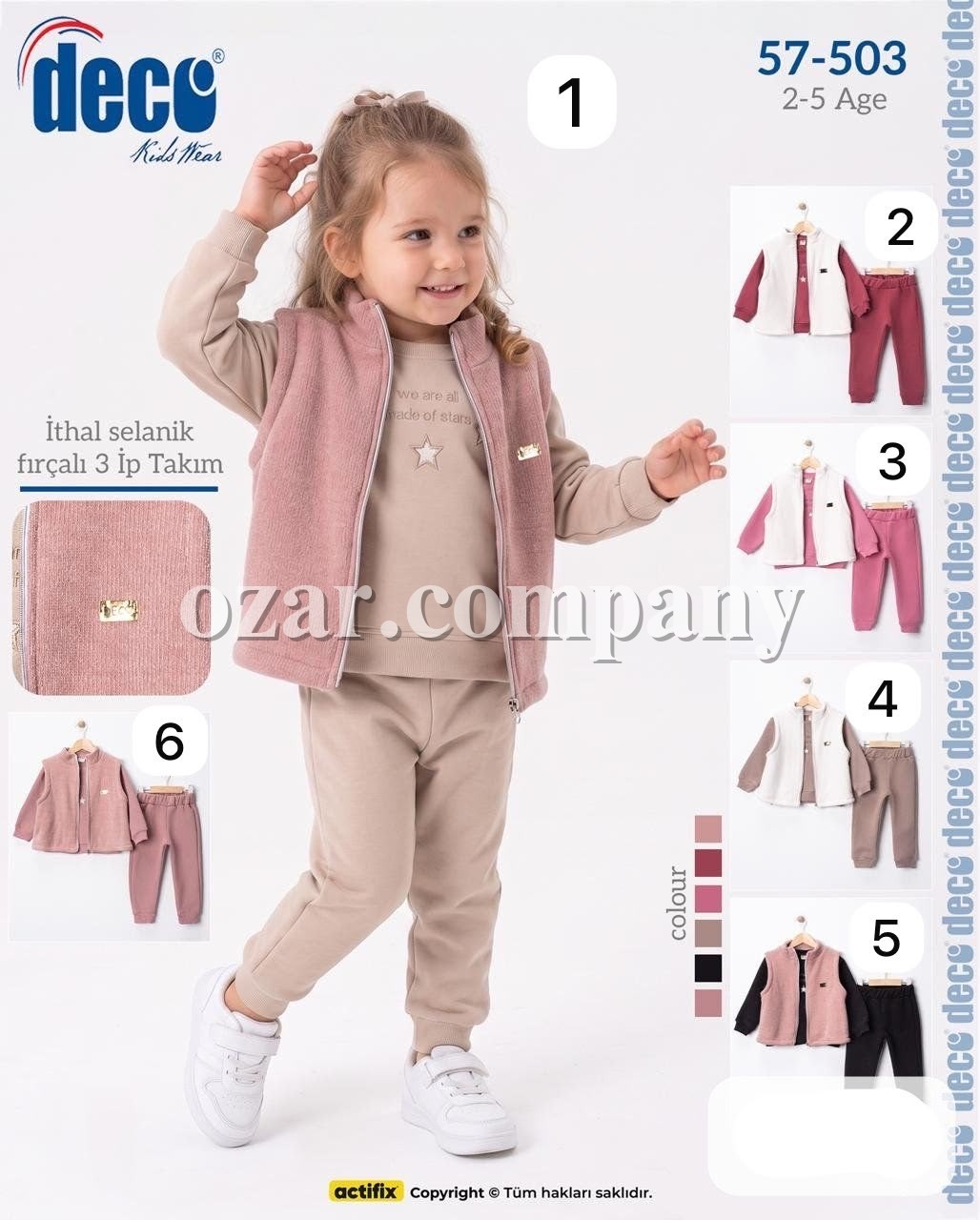 Костюм Тройка Тринитка Для Девочки Deco (2-3-4-5лет)