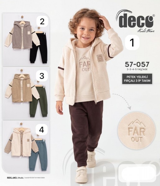 Костюм Тройка Тринитка Для Мальчика Deco (2-3-4-5лет)