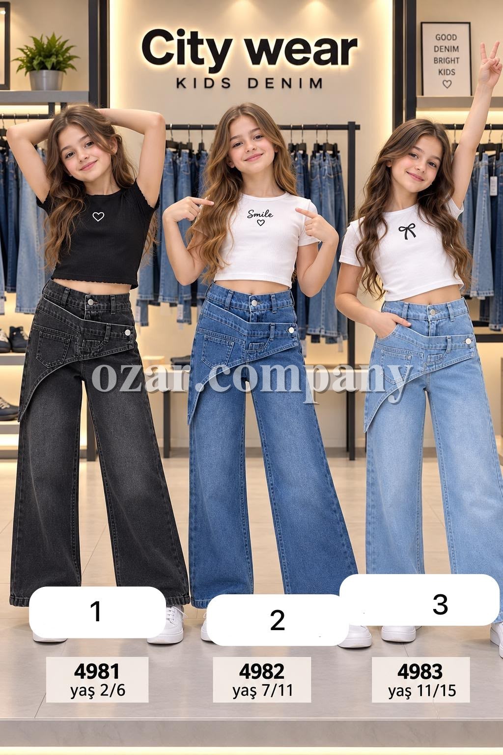 Джинсы Для Девочки City Wear (7-8-9-10-11лет)