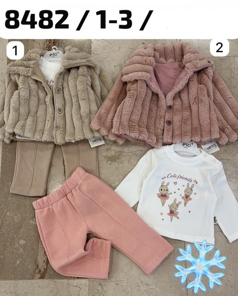 Утеплённый Костюм Тройка Для Девочки Elci (1-2-3лет) 