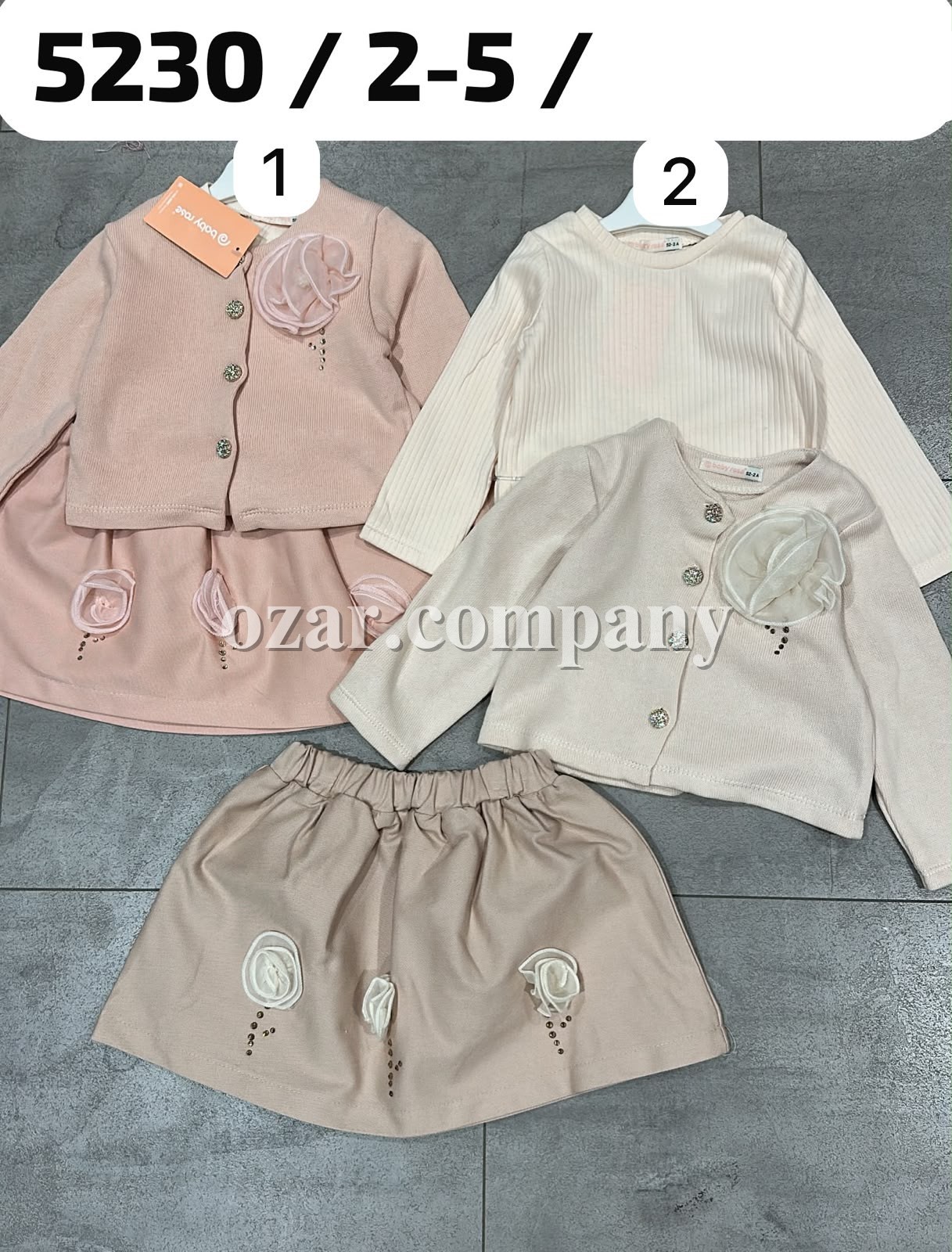 Костюм Тройка Для Девочки Baby Rose (2-3-4-5лет)