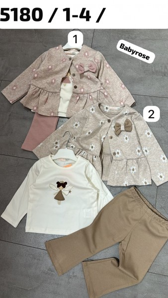 Костюм Тройка Для Девочки Baby Rose (1-2-3-4лет) 