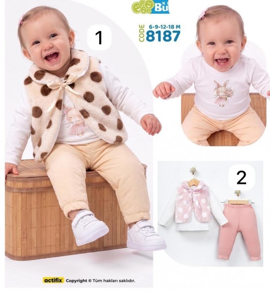 Костюм Тройка Для Девочки Buude Kids (6-9-12-18мес.)