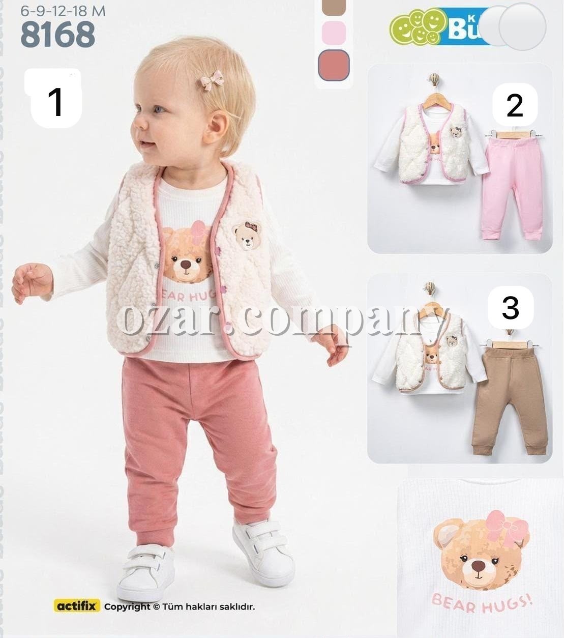 Костюм Тройка Для Девочки Buude Kids (6-9-12-18мес.)