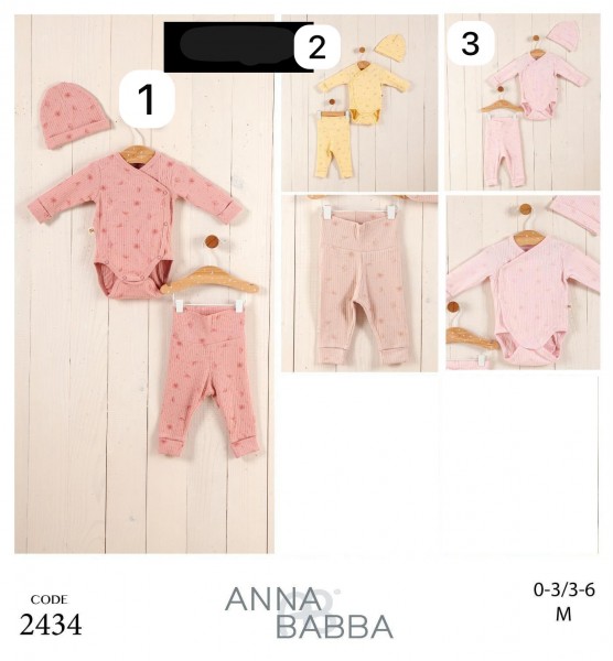 Комплект Для Девочки Anna Babba (0-3/3-6мес.) 