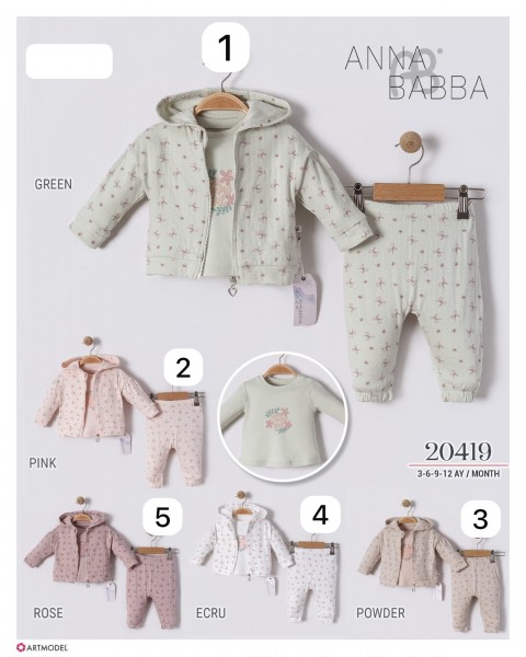 Костюм Тройка Для Девочки Anna Babba (3-6-9-12мес.)
