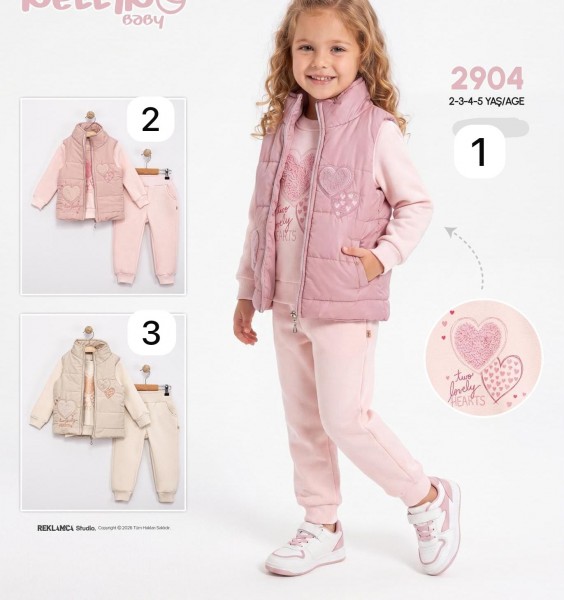Костюм Тройка Для Девочки Nellino (2-3-4-5лет)