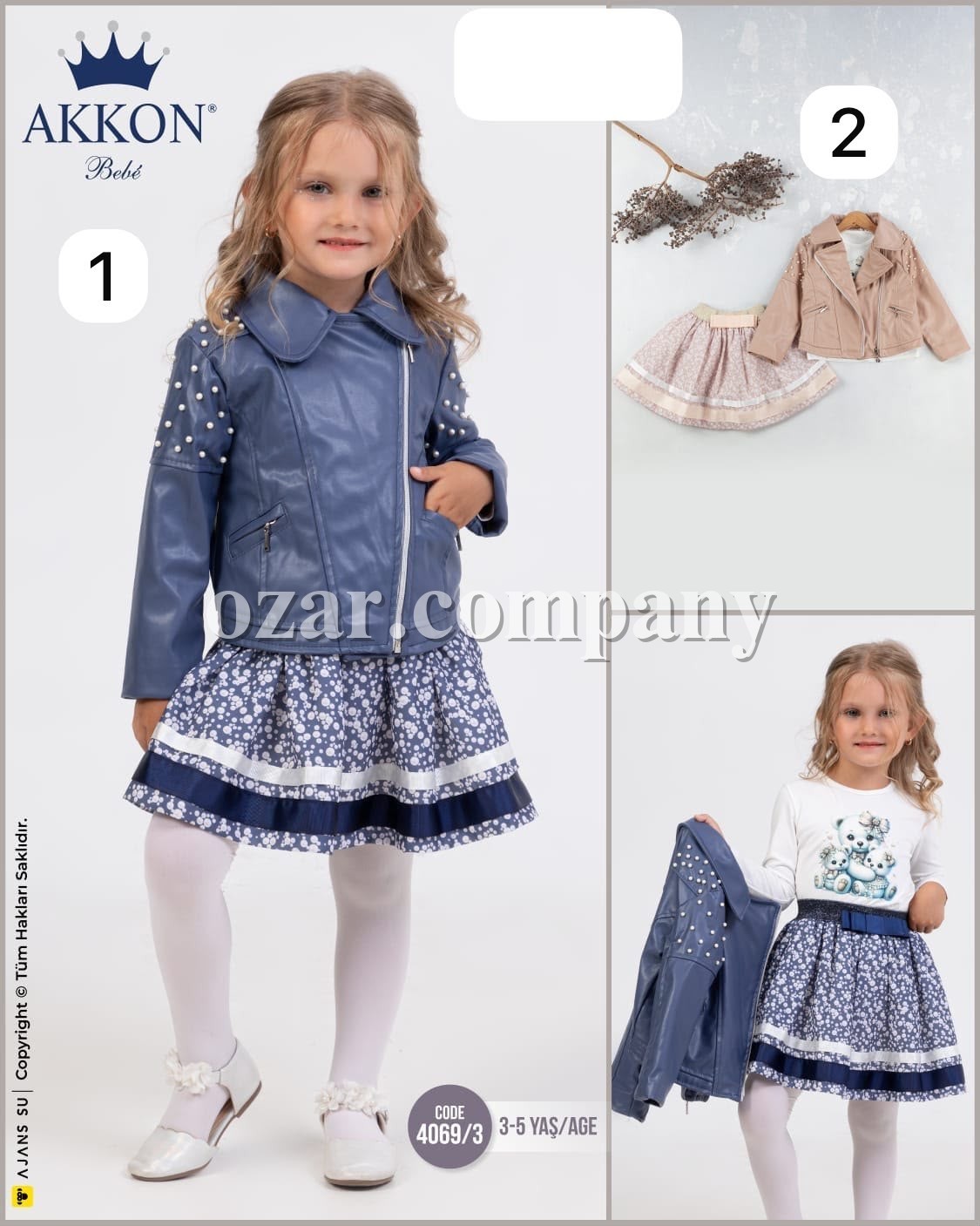 Костюм Тройка Для Девочки Akkon (3-4-5лет) 