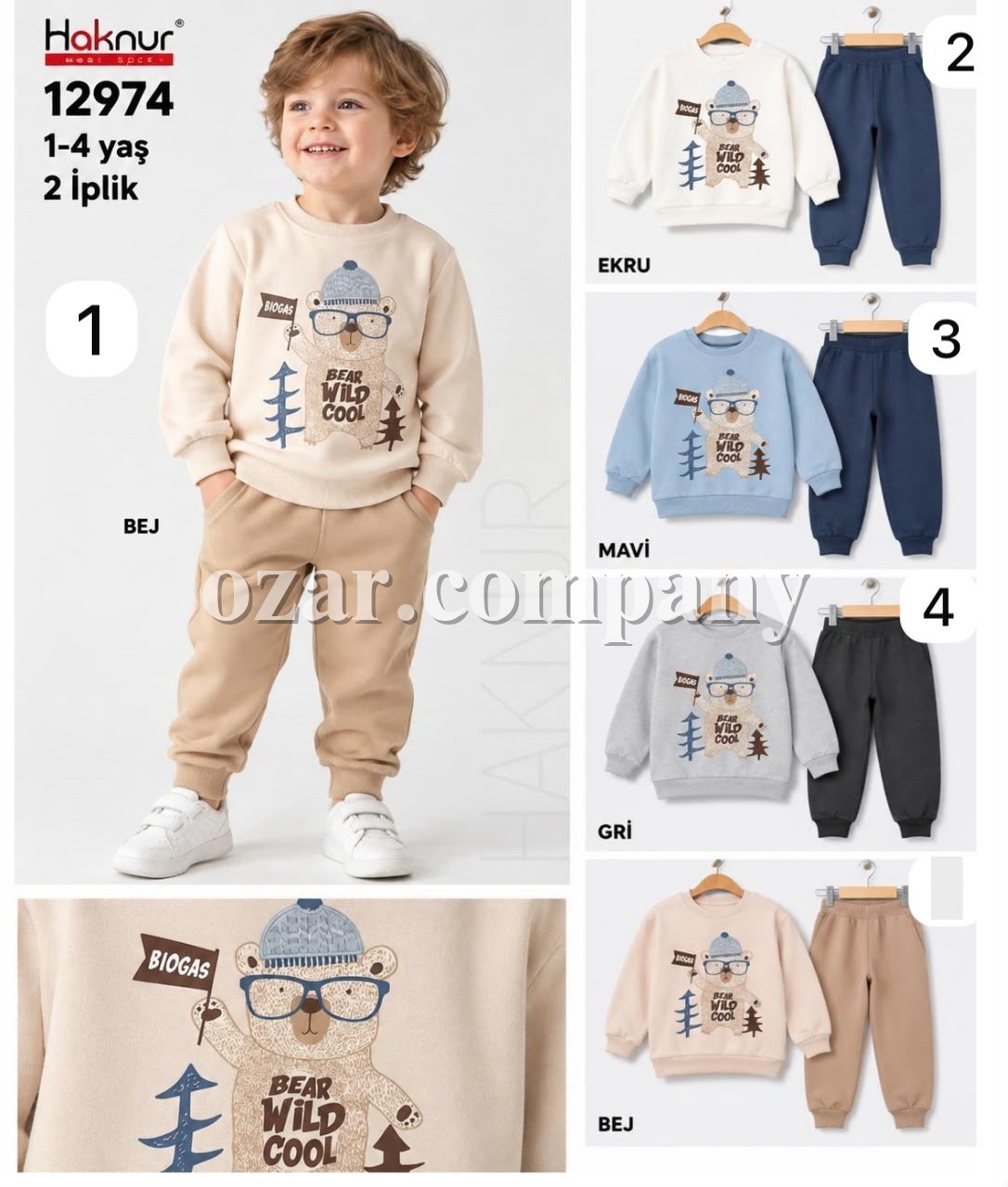 Костюм Двунитка Для Мальчика Haknur (1-2-3-4лет) 