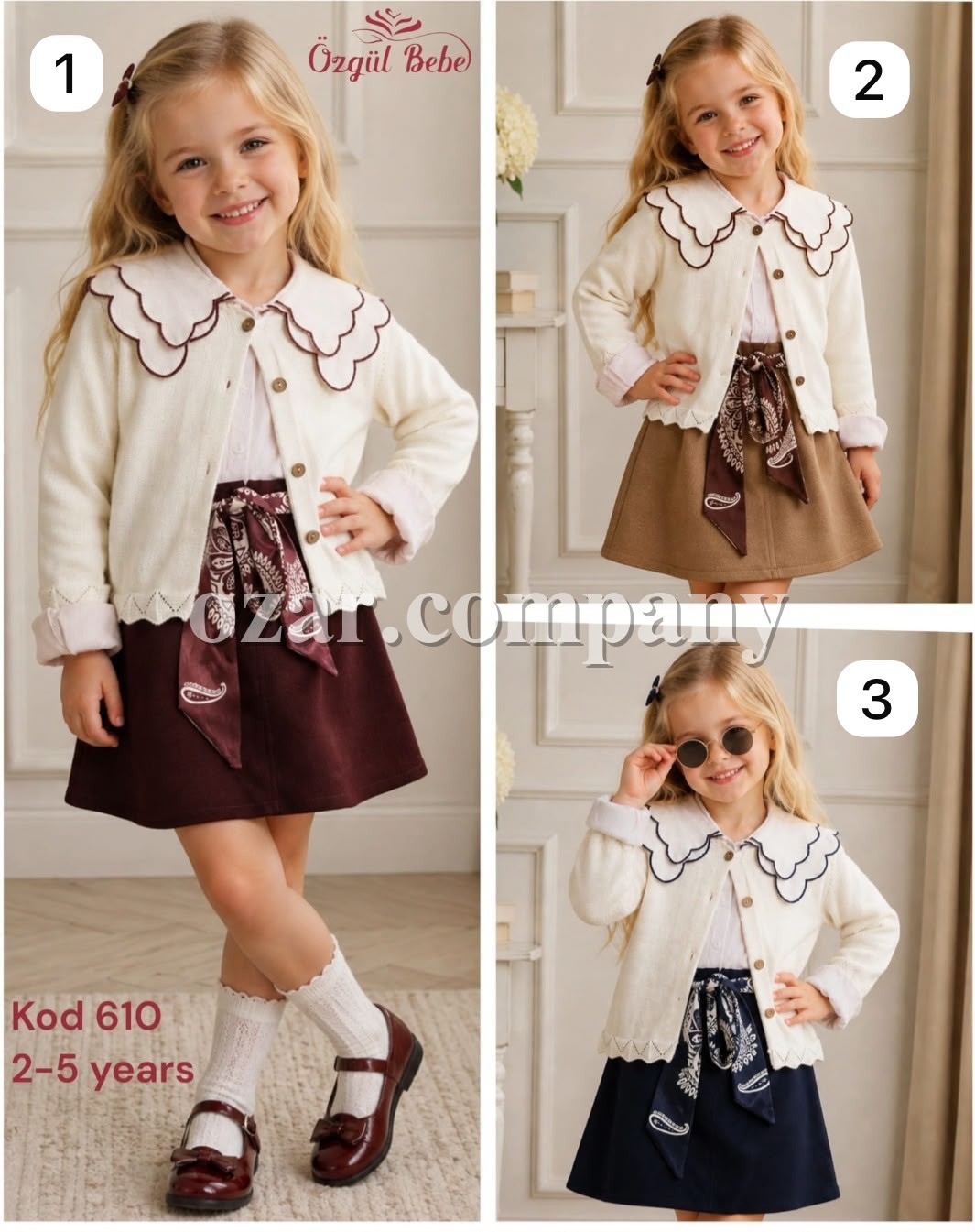 Костюм Тройка Для Девочки Ozgul Bebe (2-3-4-5лет)