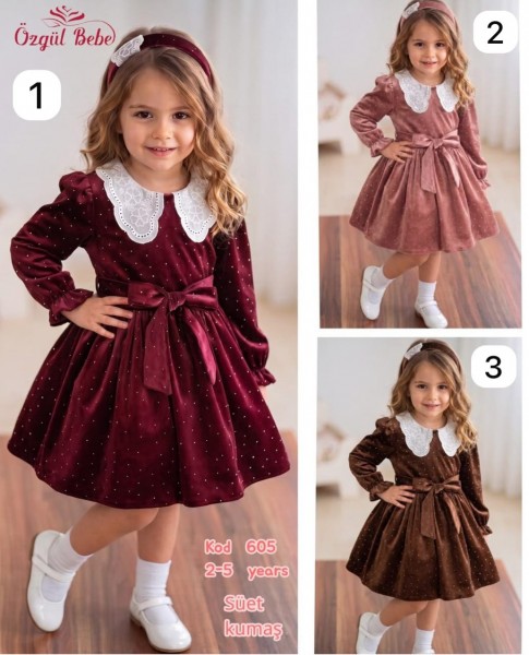 Велюровое Платье Для Девочки Ozgul Bebe (2-3-4-5лет)