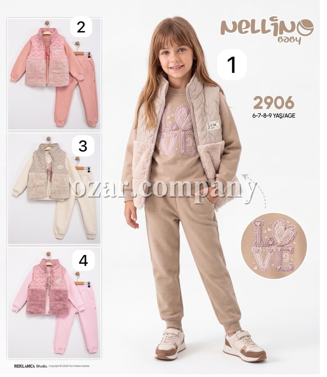 Костюм Тройка Для Девочки Nellino (6-7-8-9лет) 
