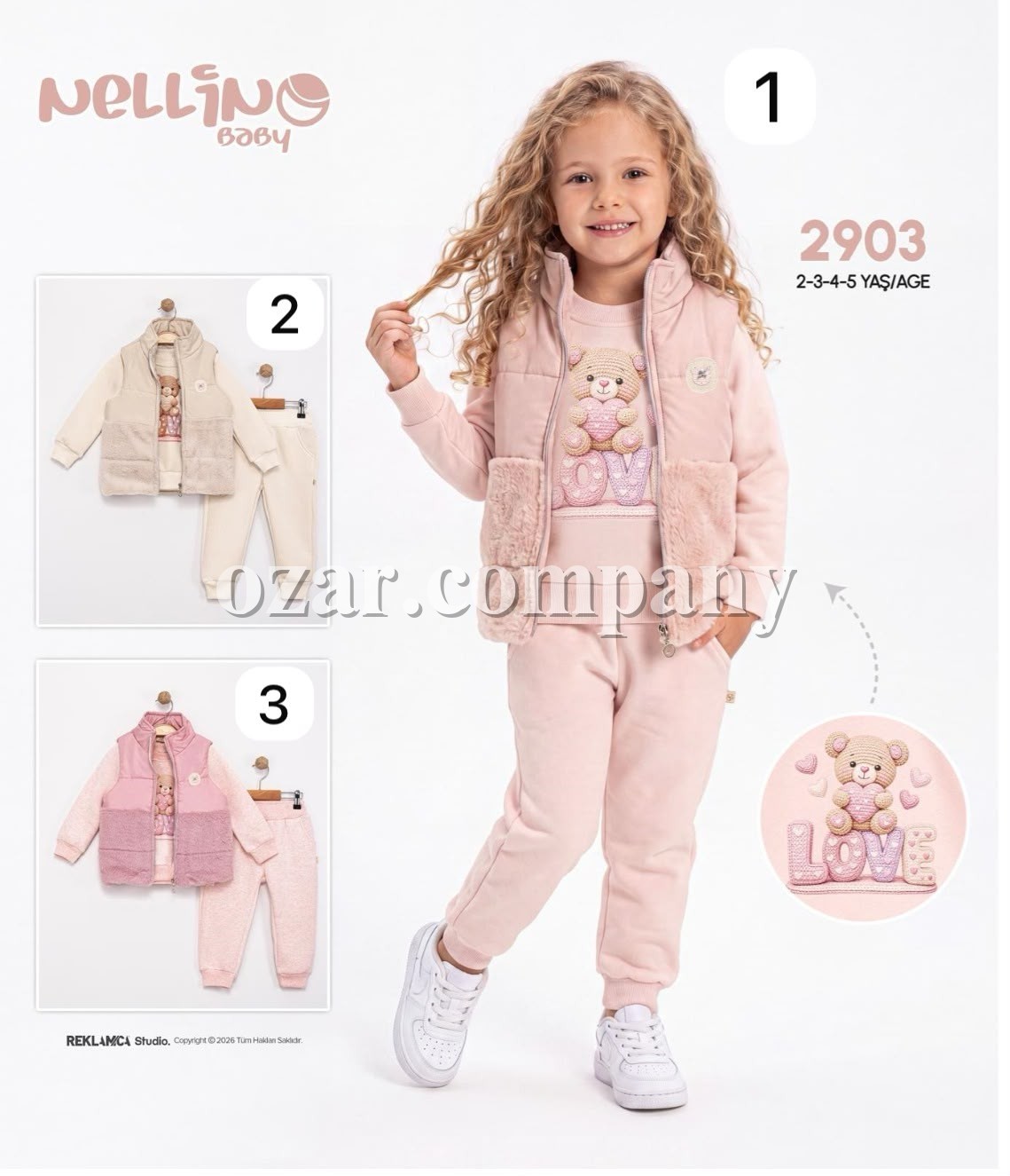 Костюм Тройка Для Девочки Nellino (2-3-4-5лет)