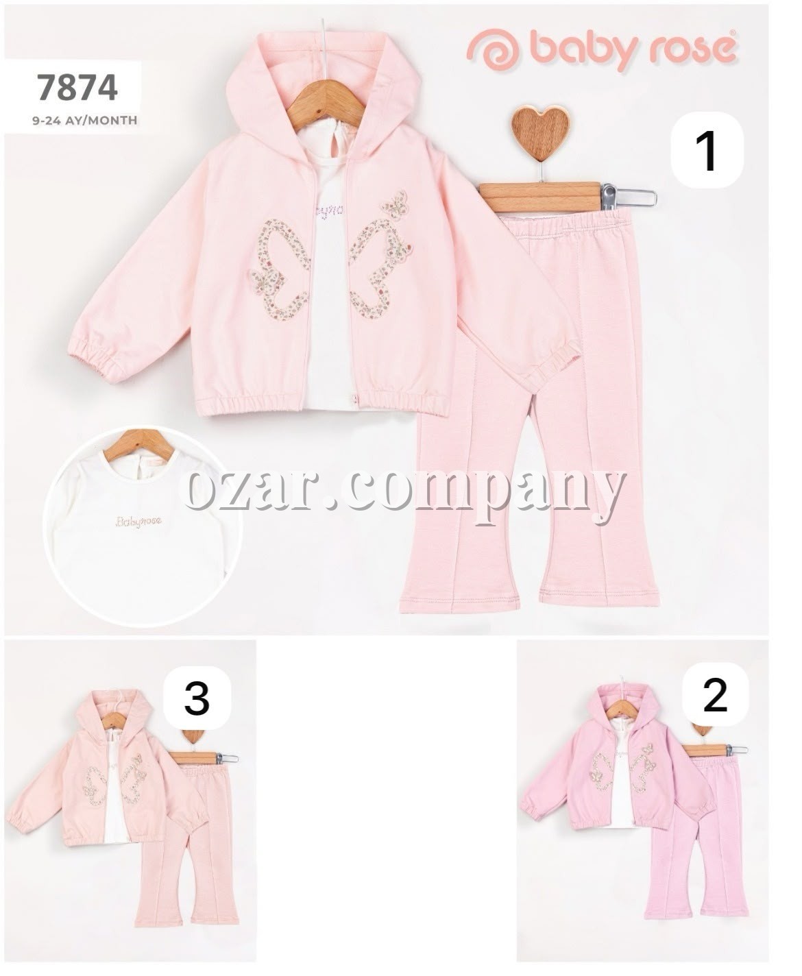 Костюм Тройка Для Девочки Baby Rose (9-12-18-24мес.)