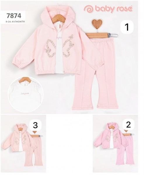 Костюм Тройка Для Девочки Baby Rose (9-12-18-24мес.)