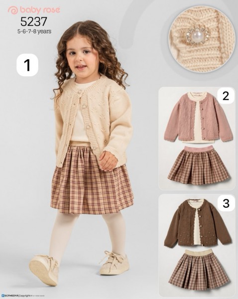 Костюм Тройка Для Девочки Baby Rose (5-6-7-8лет) 