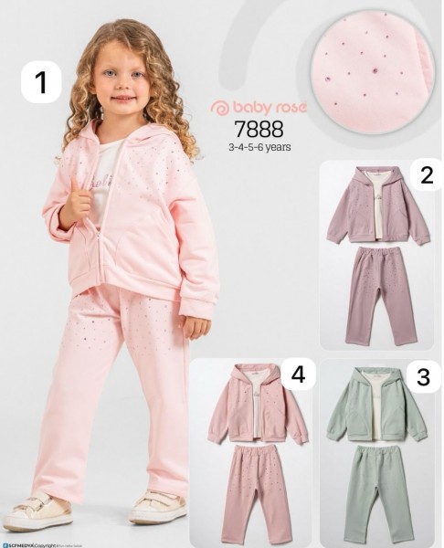 Костюм Тройка Для Девочки Baby Rose (3-4-5-6лет) 
