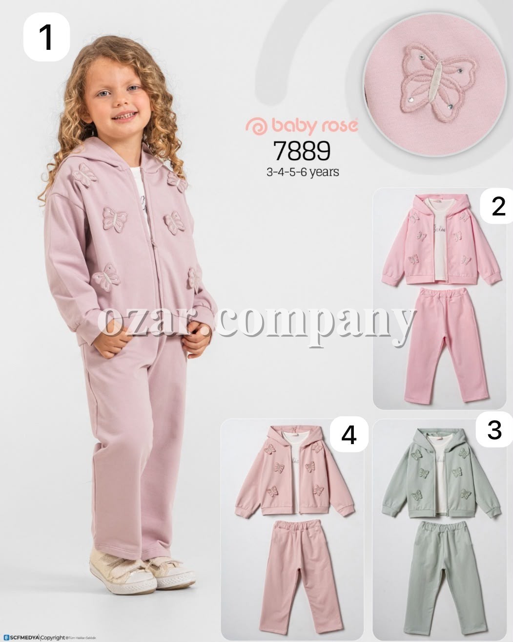 Костюм Тройка Для Девочки Baby Rose (3-4-5-6лет) 