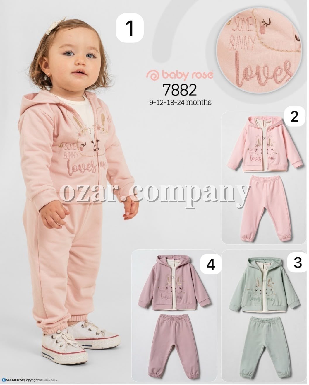 Костюм Тройка Для Девочки Baby Rose (9-12-18-24мес.)
