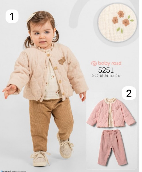 Костюм Тройка Для Девочки Baby Rose (9-12-18-24мес.)
