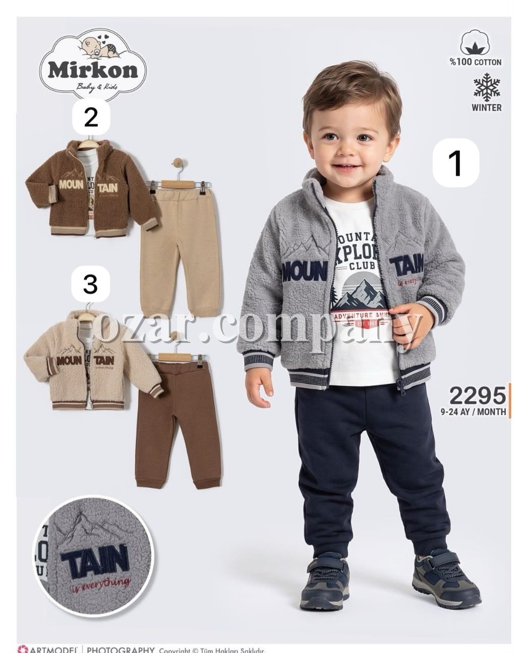Утеплённый Костюм Тройка Для Мальчика Mirkon Baby (9-12-18-24мес.)
