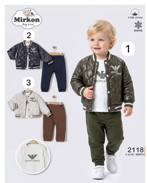 Утеплённый Костюм Тройка Для Мальчика Mirkon Baby (9-12-18-24мес.)