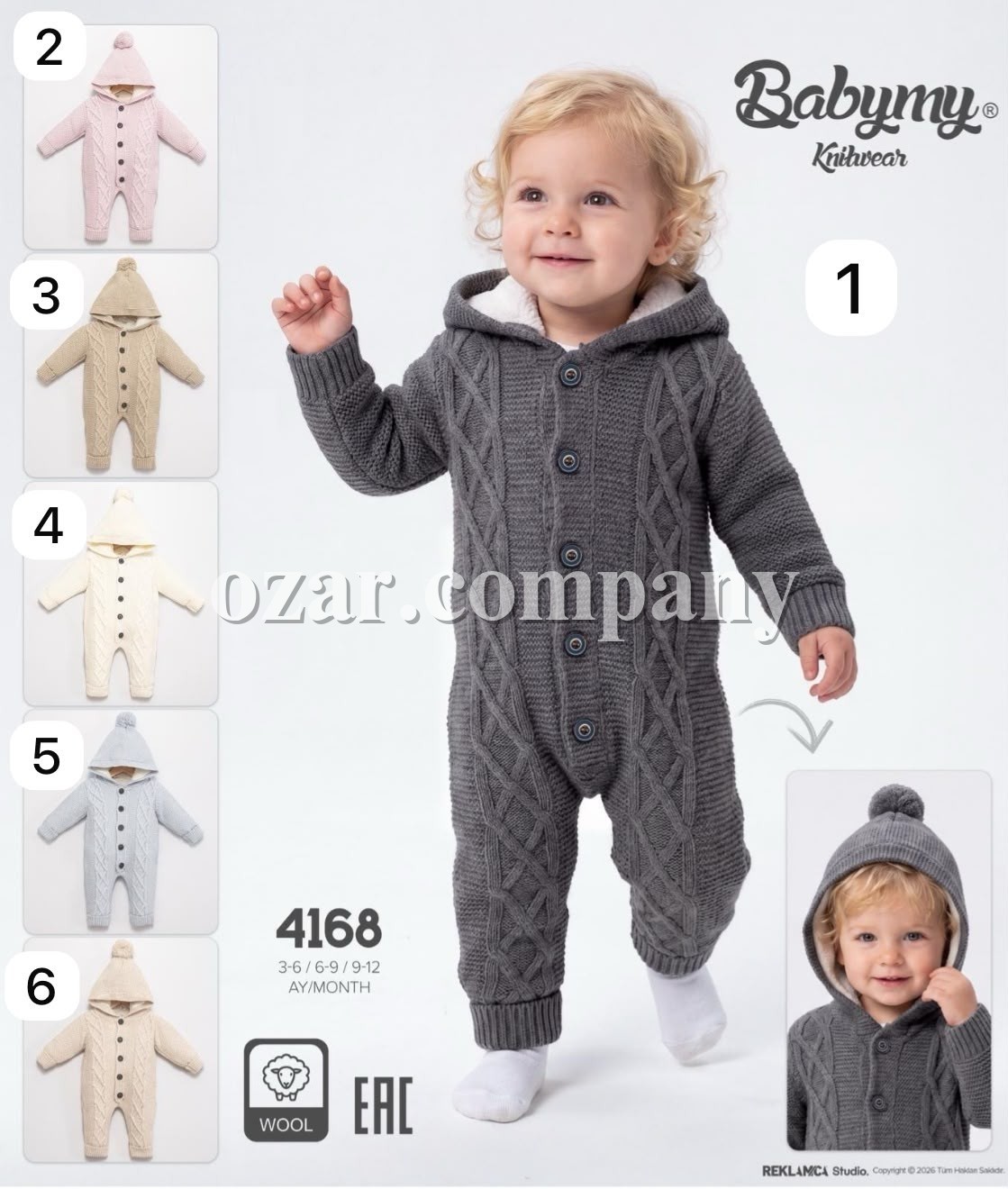 Утеплённый Человечек Для Новорождённых Babymy (3-6/6-9/9-12мес.)