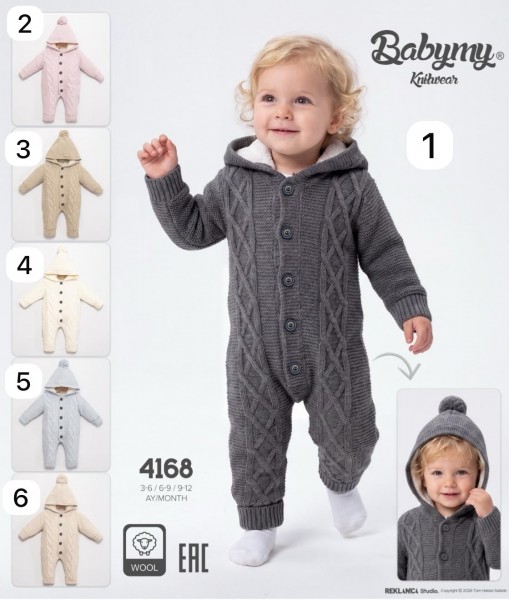 Утеплённый Человечек Для Новорождённых Babymy (3-6/6-9/9-12мес.)