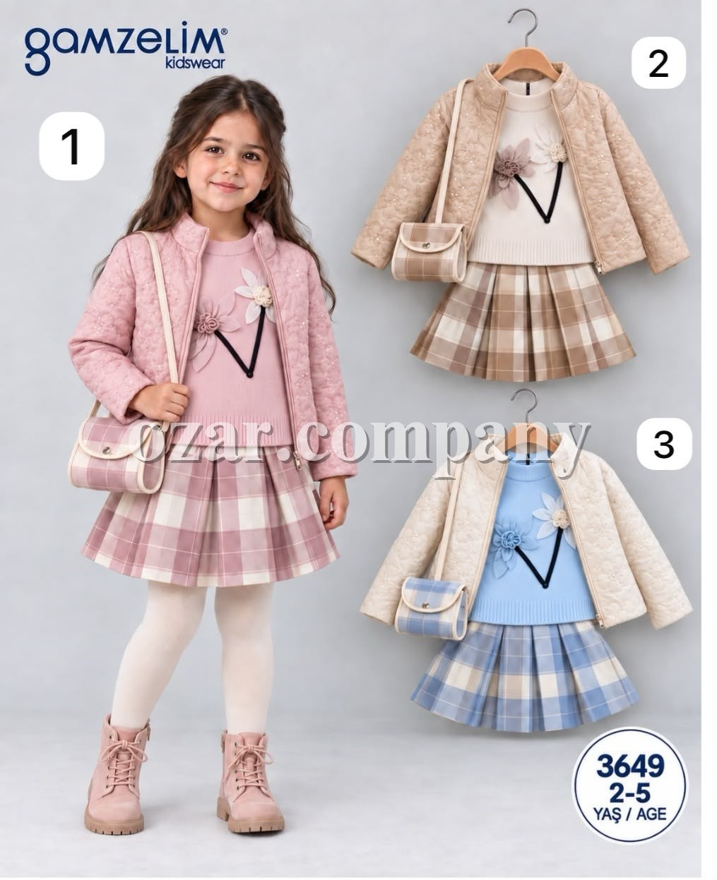 Костюм Тройка Для Девочки Gamzelim (2-3-4-5лет)