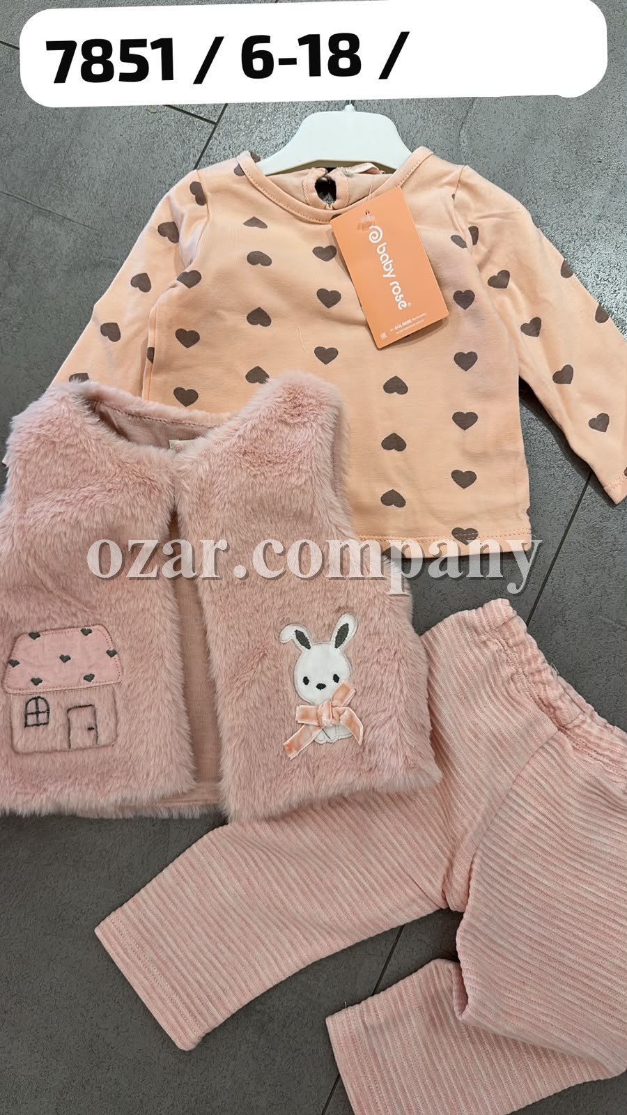 Костюм Тройка Для Девочки Baby Rose (6-9-12-18мес.)