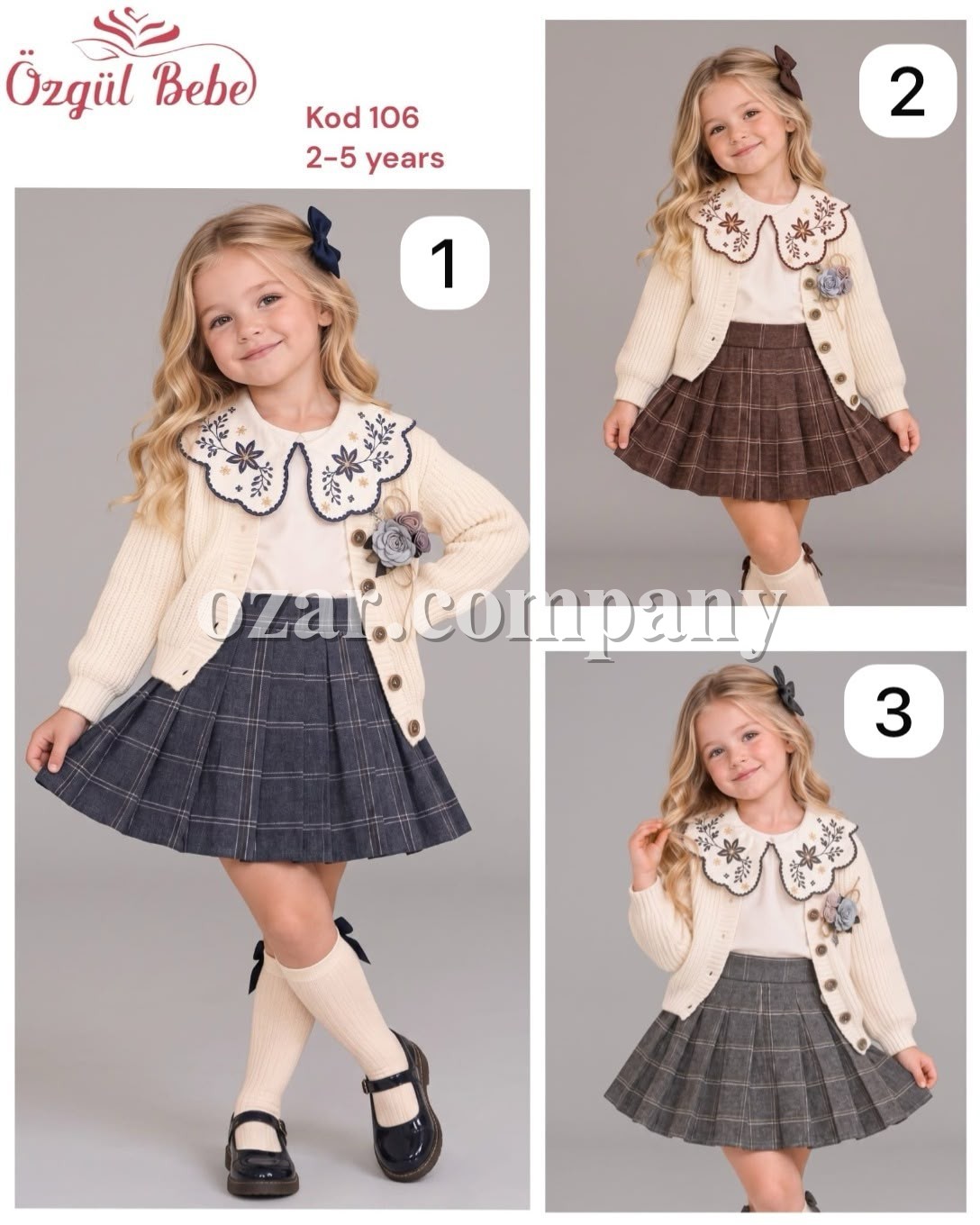 Костюм Тройка Для Девочки Ozgul Bebe (2-3-4-5лет)