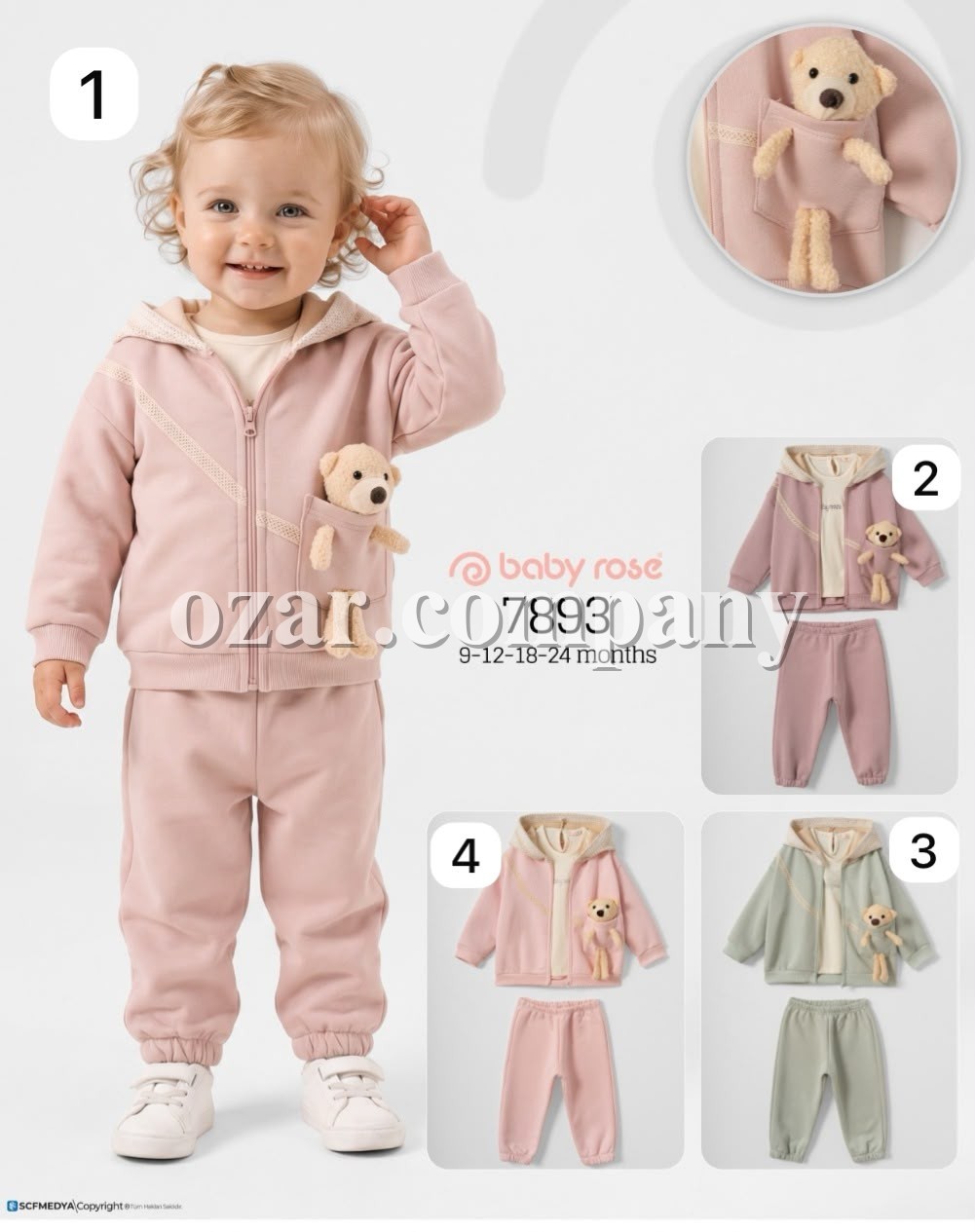 Костюм Тройка Для Девочки Baby Rose (9-12-18-24мес.)