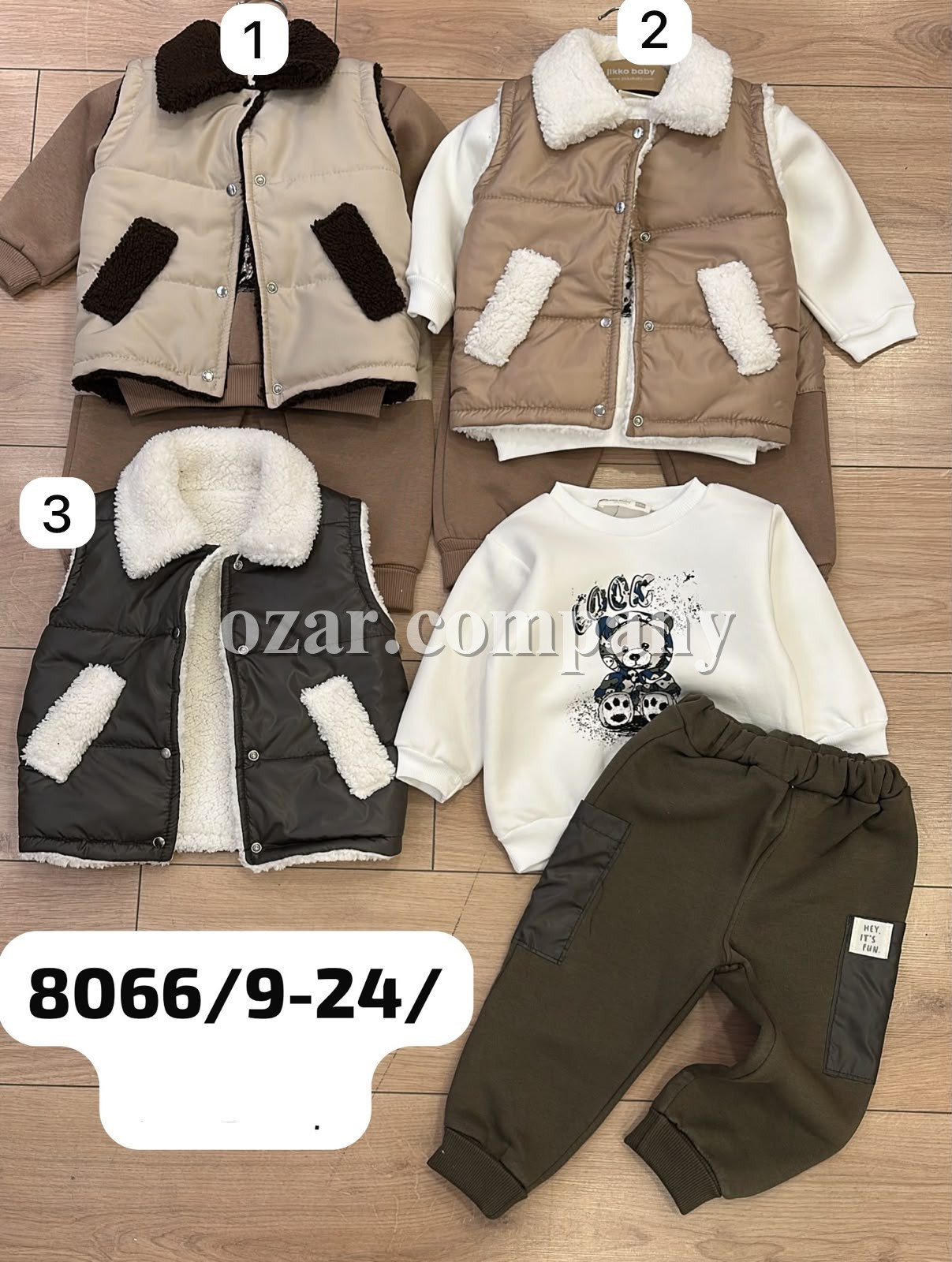 Утеплённый Костюм Тройка Для Мальчика Jikko Baby (12-18-24мес.)